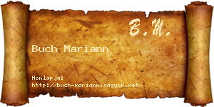 Buch Mariann névjegykártya